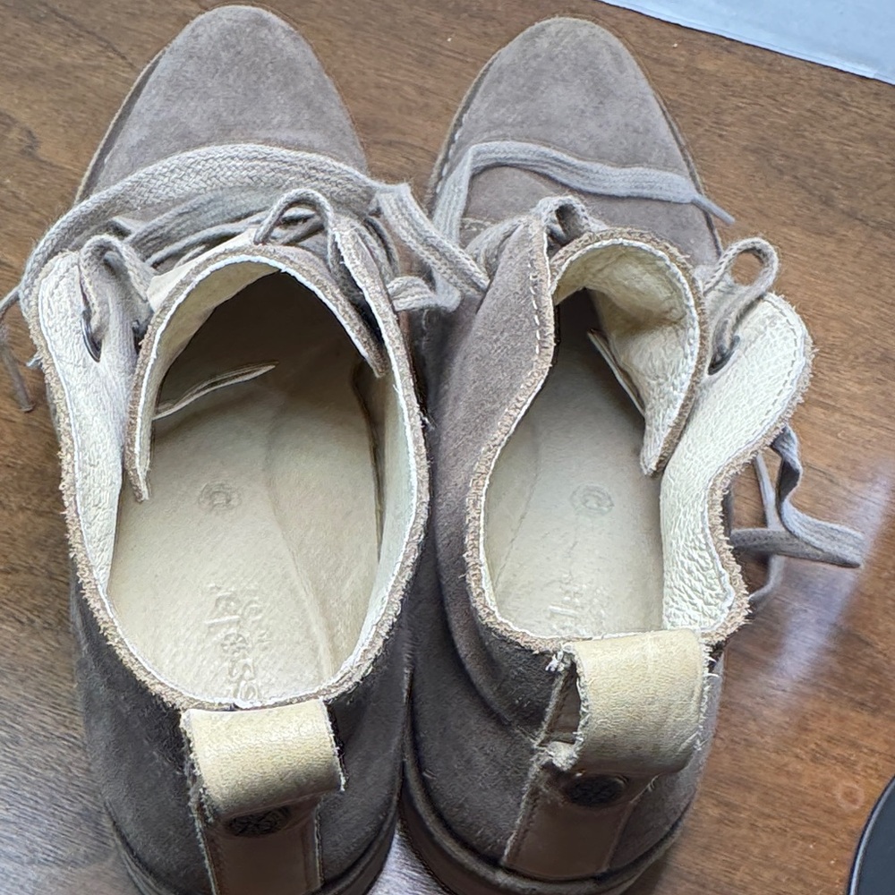 Bussola Sevilla Suede Leather Chukka Ankle Boots in Fossil Tan, Womens sz 38 / 8 - Picture 11 of 12